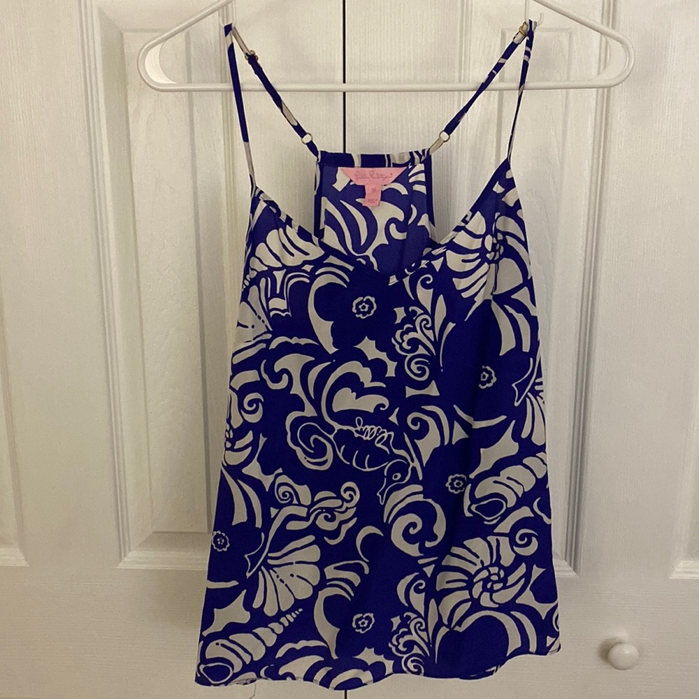 Lilly Pulitzer Dusk Silk Racerback Tank size med